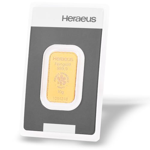 Heraeus Goldbarren, 999.9 Feingold, 10g, LBMA-zertifiziert