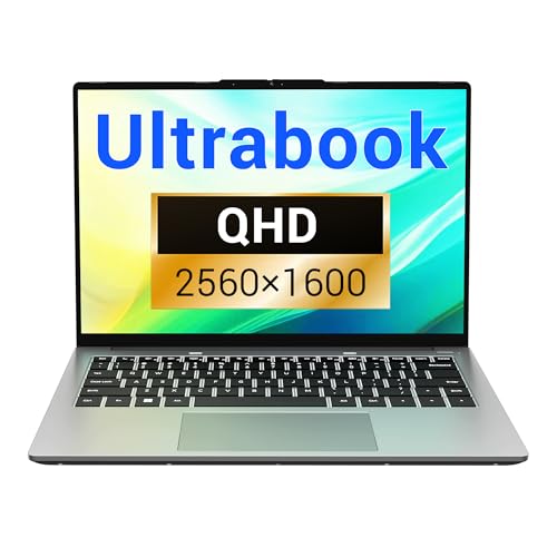 FIREBAT Laptop-Ultrabook, A-M-D Ryzen7 8745HS (bis zu 4,9 GHz, 8 Kerne), 14-Zoll-QHD-Notebook-Computer, Radeon 780M-Grafik, DDR5 5600 MHz, PCIe-SSD, Student/Home/Business/Gaming-Grau 【U4E】