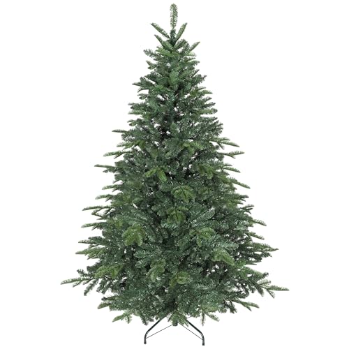 HOMCOM Weihnachtsbaum künstlich 180 cm Christbaum mit dichten Zweigen flammenhemmend Tannenbaum mit Metallständer Grün