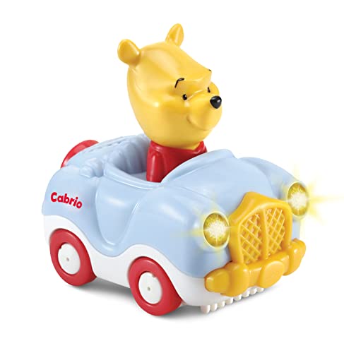 VTech TUT TUT Baby Flitzer - Winnie Puuhs Cabrio – Spielzeugauto mit Musik, spannenden Sätzen und Geräuschen – Für Kinder von 1-5 Jahren