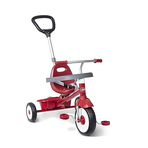 Radio Flyer 3-in-1 Stroll 'N Trike, rotes Dreirad für Kleinkinder, für 1,5–5 Jahre