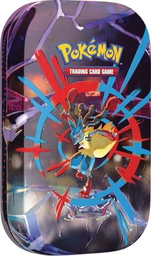 Pokémon-Sammelkartenspiel: Mini-Tin-Box Mega-Helden – Mega-Lucario (1 Sticker, 1 Bildkarte & 2 Boosterpacks)