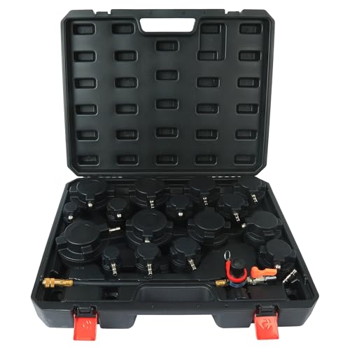 Turbolader Prüfgerät – Turbo-Abdrück-Satz mit Stufenadapter – Professionelles Turbolader Werkzeug zum Auffinden von Undichtigkeiten im Ladeluftsystem – Turbo Leakage Test Set