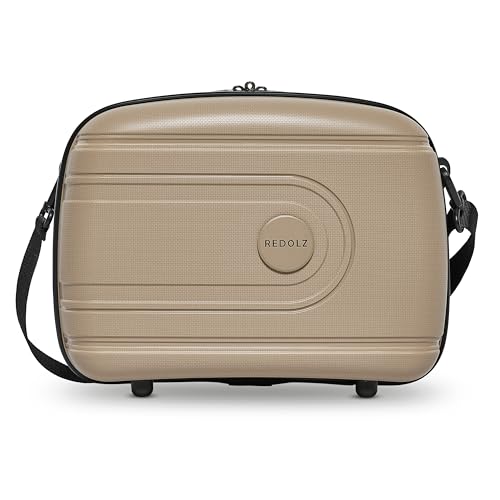 REDOLZ Hartschalen Handgepäck Kosmetik-Koffer | Stabiles Beauty-Case mit Aufsteckfunktion | 34 x 17 x 27 cm aus leichtem Polypropylen (Essentials 11)