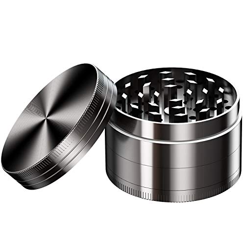 Haquno Pollen Grinder Crusher für Tabak,Spice,Gewürze,Herb(Schwarz)