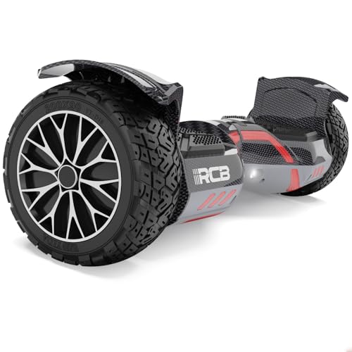 RCB 8,5 Zoll Offroad Hoverboard – All-Terrain Hover Boards mit LED-Beleuchtung, 4Ah starker Akku, Dual Motor, Self Balance Scooter für Kinder, Jugendliche & Erwachsene