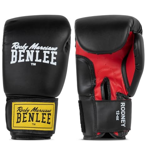 BENLEE Boxhandschuhe aus Kunstleder Rodney, Black/Red, 16 oz