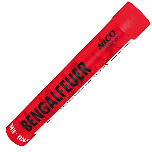 5 Stück Bengalfeuer rot Nico Feuerwerk Bengalos