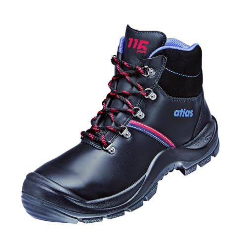 Atlas Anatomic BAU 500 S3 Sicherheitsschuhe - 115 Jahre Atlas Jubiläumsedition. Arbeitsschuhe mit Stahlkappen, Wasserdicht, Weite 10, Größe 39