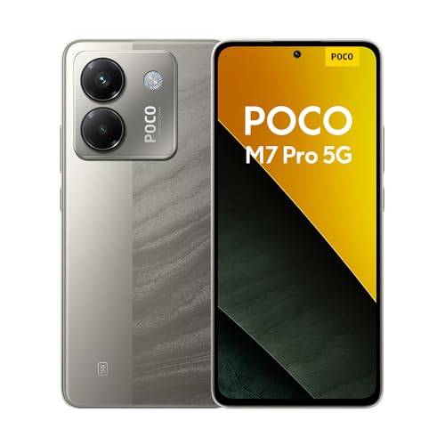 XIAOMI Poco M7 Pro 5G Smartphone, 8+256GB, Silver, Klare 50MP Sony Kamera mit OIS, 5110mAh Akku, 45W TurboCharge, 120Hz augenschonendes AMOLED Display
