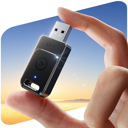 Cleviton for Apple Carplay Wireless Adapter, 3X Autoverbindung, Keine Latenz, Plug&Play, Wireless Carplay Adapter, 2025 Mini Car Play Kabellos Dongle für iPhone 5~17 &927+ Autos, USB-A/C, Mattschwarz