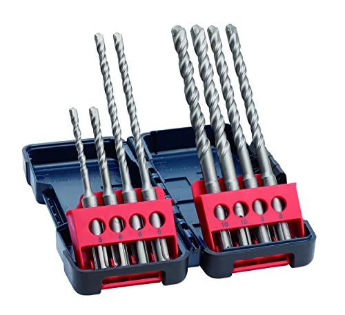 Bosch 8-tlg Hammerbohrerset SDS plus-3 (für Beton, in Tough Box, Ø 5–10 mm, Zubehör Bohrhämmer)