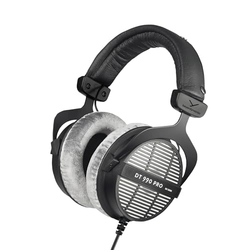 beyerdynamic DT 990 PRO einseitig kabelgebundener Over-Ear-Studiokopfhörer für Mixing, Mastering und Editing mit 80 Ohm. Handmade in Germany
