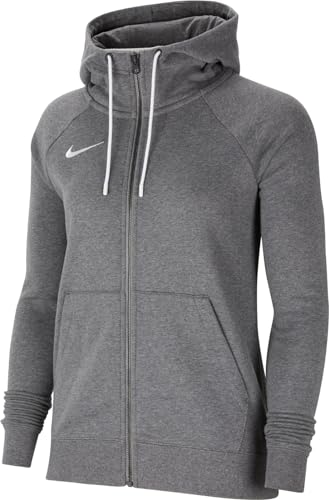 Nike Damen Nk Flc Park20 Fz Hoodie Und Reißverschluss -Sweatshirt, Charcoal Heathr/White/White, M EU