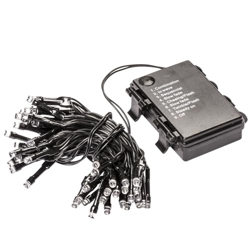 Ideen mit Herz LED-Lichterkette | warmweiß | innen & außen | 8 verschiedene Leuchtmodi | inkl. Timer (48 LEDs)