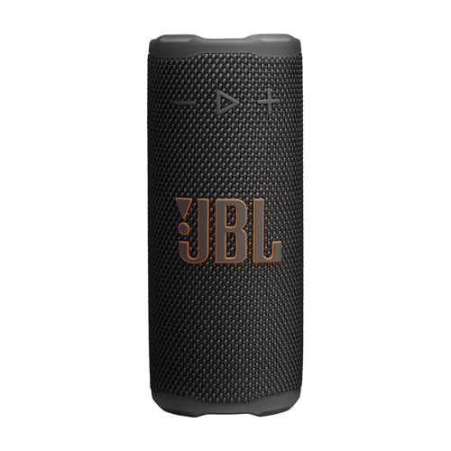 JBL Grip Kompakter Bluetooth Lautsprecher, JBL Pro Sound mit AI Sound Boost, IP68 Wasser- und Staubdicht, Umgebungslicht, Bis zu 14h Wiedergabe, Auracast Multi-Speaker, JBL Portable App, Schwarz