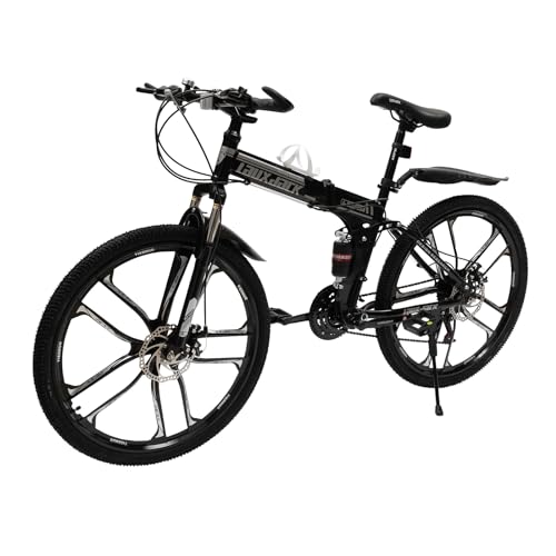 Begoniape 26 Zoll Schaltung Mountainbike, 21 Gang Scheibenbremse MTB Mountain Fahrrad, 130kg Belastbarkeit Geschwindigkeits-Klapprad Fahrräder, Fahrrad für Herren Damen Heranwachsende…