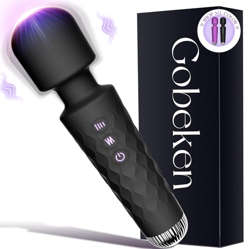 Gobeken Vibrator Vibration für frauen, Dildo mit 10 Vibrationsintensitäten, Sex spielzeug für die frau paare 20 Frequenzen, Vibratorensets für frauen klitoris Massagestab Schwarz Fingerüberzieher