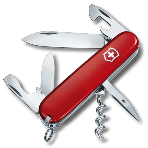 Victorinox Schweizer Taschenmesser Spartan, Swiss Army Knife, Multitoolwerkzeug, 12 Funktionen, Klinge, Korkenzieher, Dosenöffner