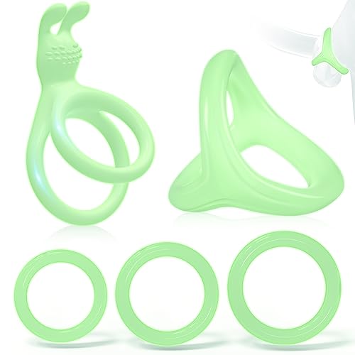 Leuchtende Dreieckiger Penisringe,Pleasure Ring Set 5 Cockringe Silikon Cockringe Hodenringe für Eine Härtere und Längere Erektion Erotisches Sexspielzeug für Paare Passend für Jede Größe Penis Ring
