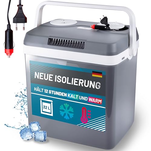 WONEA 32 Liter Thermoelektrische Kühlbox 12V 230V KÜHLEN und WÄRMEN Camping Kühlbox Auto LKW