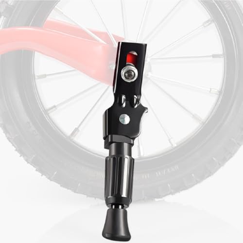 Komoke Fahrradständer Kinder - 12 Zoll Einseitiger Ständer mit Feder für Kinderfahrrad, Feststehender Seitenständer für Puky Fahrrad 12 Zoll, Mountainbike & Rennrad