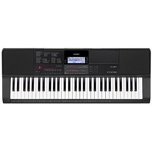 Casio CT-X700 Keyboard mit 61 anschlagdynamischen Tasten, 600 Sounds & 195 Begleitrhythmen, schwarz