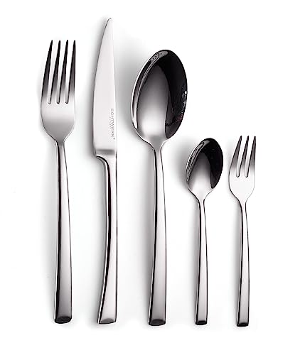 ECHTWERK Tafelbesteck Avelino, Silber Edition, 30-teilig, Essbesteck für bis zu 6 Personen, Edelstahl 18/10, hochglänzend, Hochwertiges Besteck Set, für festliche Tafeln, inkl. Aufbewahrungs-Kassette
