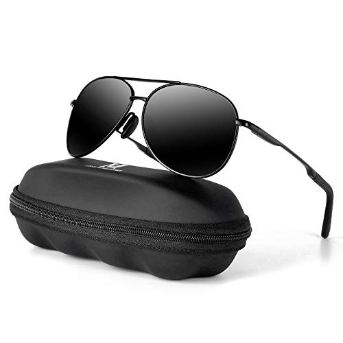 MXNXEU Sonnenbrille Herren Fahrerbrille Polarisiert Schwarz Polarisierte Herren Outdoor Vintage Unisex UV400 Fahren Stile Schwarz