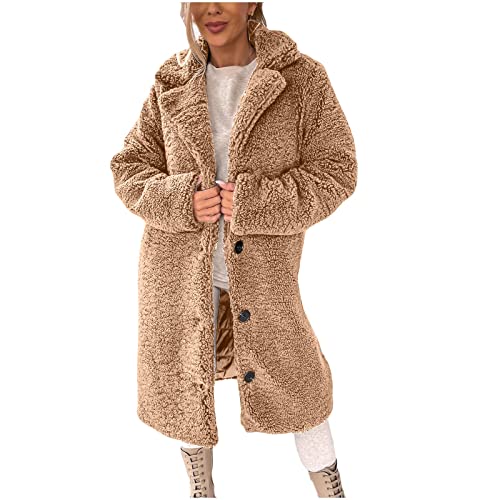 Übergangsjacke Damen Elegant Mit Reißverschluss Casual Lightweight Softshelljacke Damen Warm Mit Taschen Fleece Innenseite Langarm Oberteile Winter Freizeit Fit Beige M