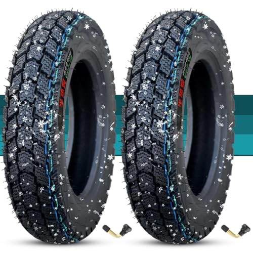 3,50-10 Winterreifen, Schlauchlos Rutschfestes Profil 8PR Roller Vorder- Hinterreifen Ersatz für Motorrad 3,5-10 300KPA Max Belastung 236kg 58L(2pcs)