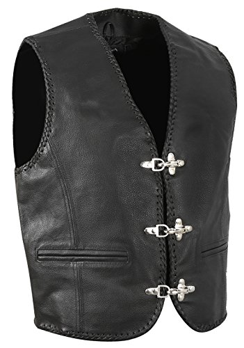 LEDERWESTE LEDER WESTE KUTTE MOTORRAD BIKER Vest CHOPPER ROCKER LW26 (XL)