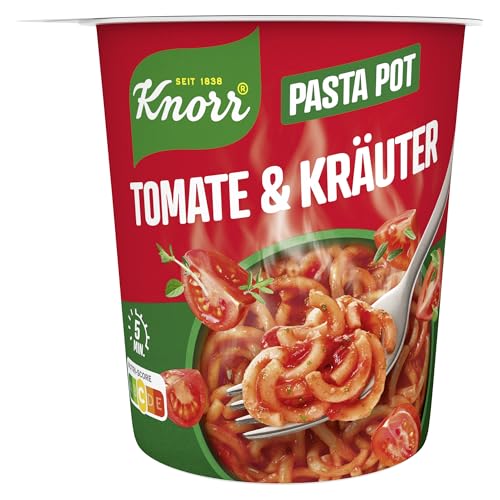 Knorr Pasta Pot Tomate & Kräuter leckere Instant Nudeln fertig in nur 5 Minuten 69 g