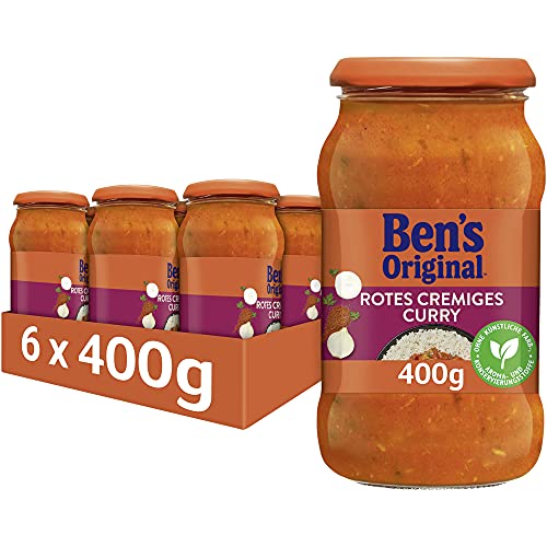 BEN’S ORIGINAL Sauce Rotes Cremiges Curry, 6 Gläser (6x 400g)