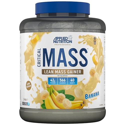 Applied Nutrition Mass Gainer Critical Mass Professional – Protein Pulver für die Gewichtszunahme, Hochkalorischer Weight Gainer, Reine Muskelmasse (2.4kg (Pack of 1), Banane)