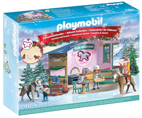 PLAYMOBIL | Horses of Waterfall | Weihnachtsbacken im Reitcafé | Adventskalender für Pferdefans | Mit täglichen Überraschungen & Zubehör Kinder ab 4 Jahren | 71952