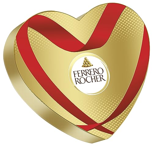 Ferrero Rocher Herz – Valentinstag-Geschenk für Ihn & Sie – Knusprig-cremige Nuss-Pralinen-Spezialität – Geschenkbox in Herzform zum Valentinstag, Muttertag & Ostern – 1 Packung à 125 g