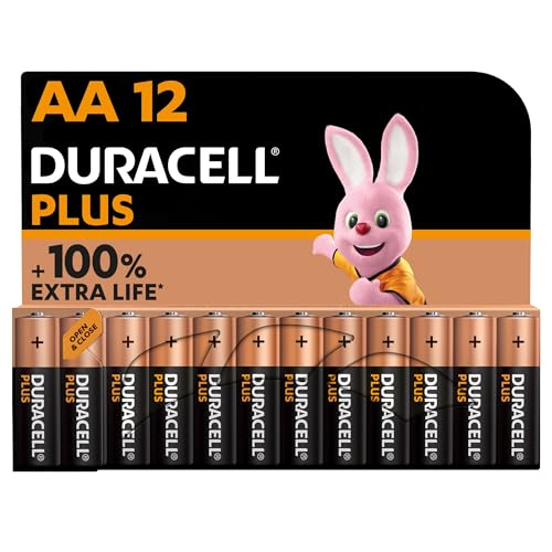 Duracell Plus Batterien AA, 12 Stück, langlebige Power, AA Batterie für Haushalt und Büro