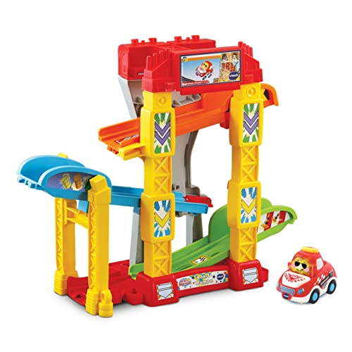VTech TUT TUT Baby Flitzer - 4-in-1-Rampe – Autorampe Spielset mit 4 Aufbaumöglichkeiten und Rennauto – Für Kinder von 1-5 Jahren