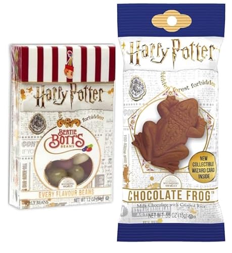 Harry Potter Jelly Belly Bertie Botts Bohnen 35g und Schokoladenfrosch mit Sammelkarte