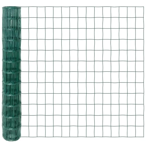 VOSS.garden 10m Gitterzaun 120cm Premium Maschendrahtzaun 100x75mm Gartenzaun Grün Wetterfest Punktgeschweißt