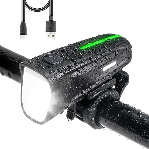 Ventvinal LED Fahrradlicht Vorne 100 LUX, Fahrradbeleuchtung stvzo zugelassen, Fahrradlampe USB Aufladbar mit Batterie Aufforderung schwach und 3 Leuchtmodi, IPX5 Blendfreies Design, Schwarz