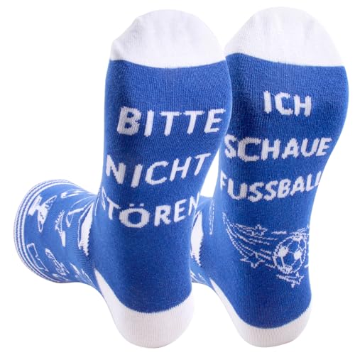 ZoeWei Lustige Fußball Socken für Männer, Fussball Fanartikel Geschenke für Männer Fußball Geschenke Jungen Mann Opa Papa Geburtstagsgeschenk Vatertagsgeschenke