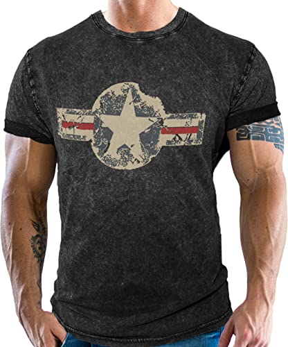 Herren T-Shirt für den US-Army Fan: Used Look USAF Logo