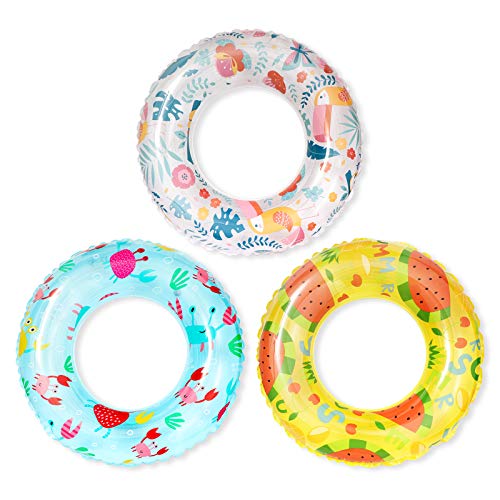 Aufblasbare Pool Schwimmer für Kinder - 3 Pack Schwimmen Ring Tube Spielzeug für Schwimmbad im Freien Strand Party