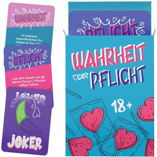 Wahrheit oder Pflicht - Paar Spiele für Paare, Erotik, Sex Spielzeug für Paare, Liebe Kartenspiel, Jahrestag Geschenk für Ihn & Sie, Partner Geschenke, Erotikspiele Freund, Sexspielzeug Pärchen Spiel