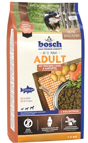 bosch HPC Adult mit frischem Lachs & Kartoffel | Hundetrockenfutter für ausgewachsene Hunde aller Rassen | 1 x 3 kg