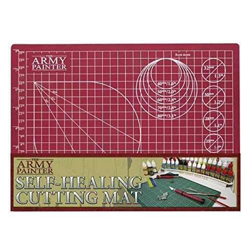 The Army Painter Self-Healing Cutting Mat, Doppelseitige PVC rutschfeste Matte, 3-lagige Raster-Miniatur- und Modellschneidunterlage, A4, Tisch-Rollenspiele und Kriegsspiel-Miniaturmodellierung