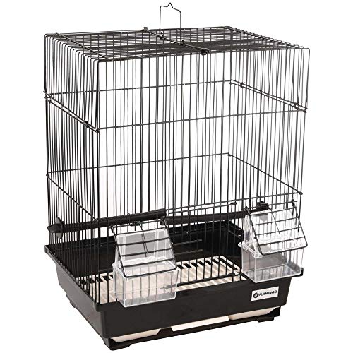Flamingo Vogelkäfig Dolak 1, schwarz, 29,5 x 22 x 38 cm