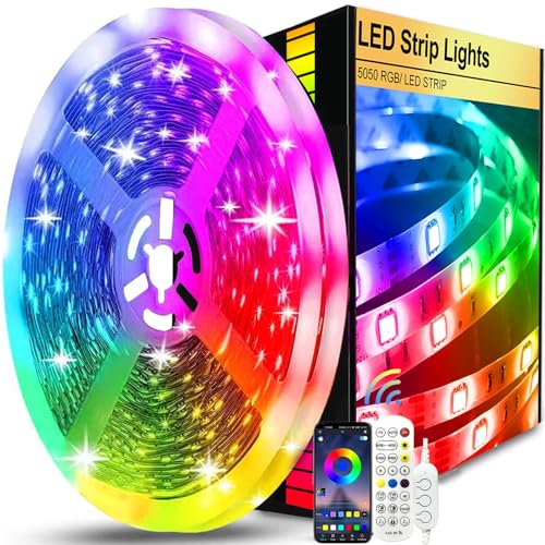 FUPT LED Strip,LED Streifen, USB, RGB, Timer Einstellung, Lichterkette mit Fernbedienung, Musik-Synchronisation, Farbwechsel, Band-Lichter für Beleuchtung,(3m)